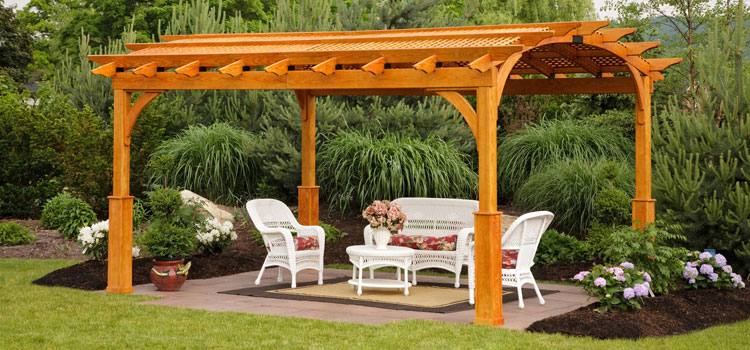 Cedar Wood Pergola Installation in Winnetka, CA