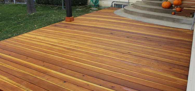 Smooth Redwood Decking in Winnetka, CA